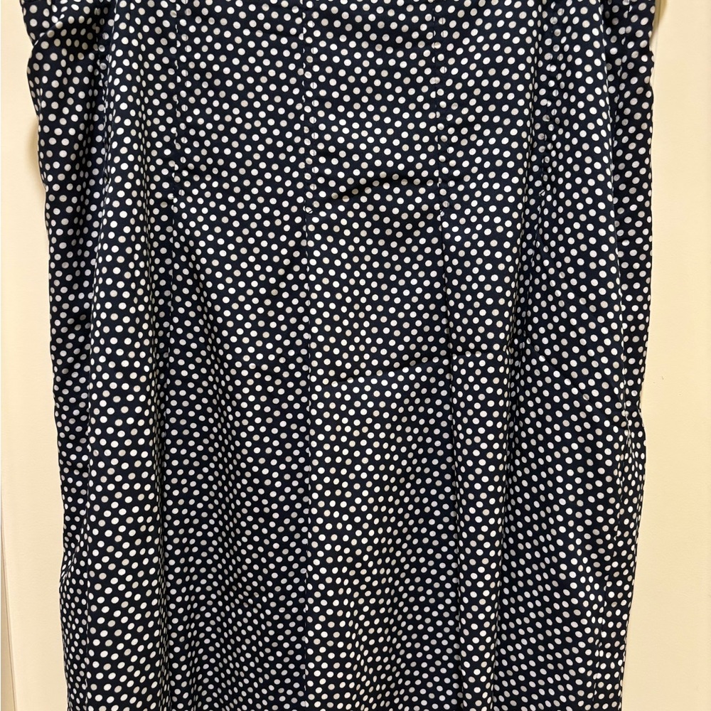 Jones New York Navy Polka Dot A-Line Skirt